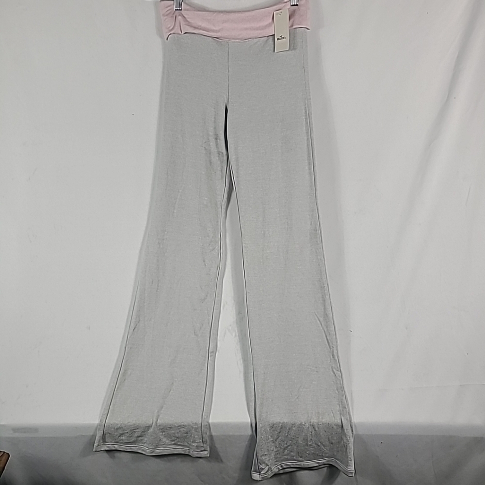 NWT Hollister Sleep Women’s SUPER SOFT Roll Over Pajama Pants Gray & Pink Size S